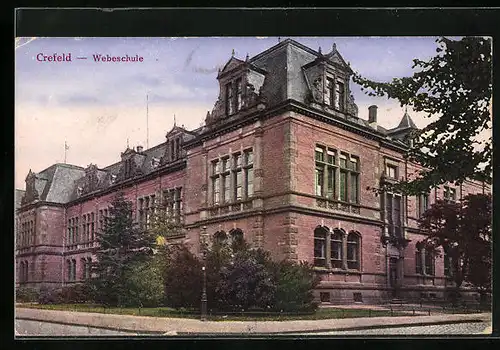 AK Crefeld, Teilansicht der Webeschule