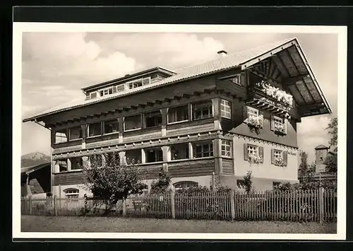 AK Fischen-Berg bei Obersdorf /Allgäu, Gasthof-Pension-Café Kaserer