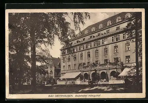 AK Bad Oeynhausen, Wiese vorm Badehotel Königshof