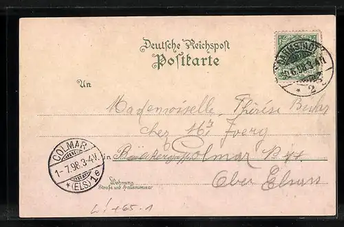 Lithographie Bebra, Bahnhof, Wartesaal