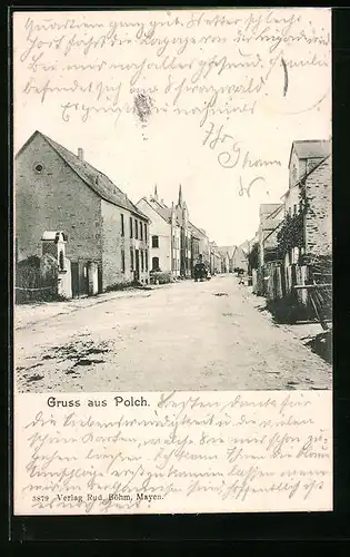 AK Polch, Strassenpartie im Ort