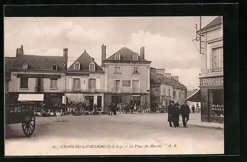 AK Chateau-la-Valliere, La Place du Marché