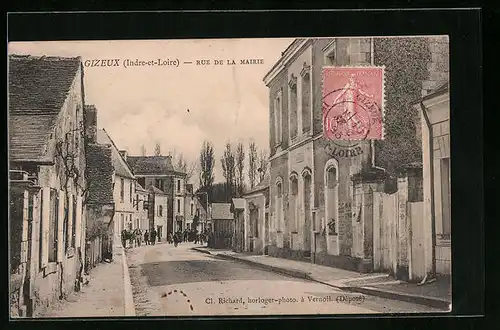AK Gizeux, Rue de la Mairie