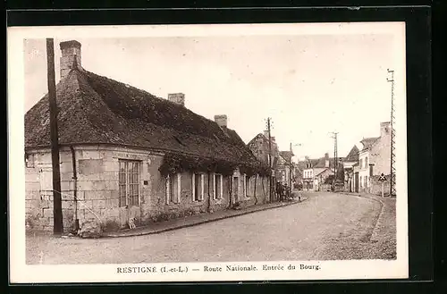 AK Restigné, Route Nationale, Entree du Bourg
