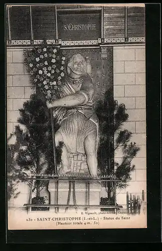 AK Saint-Christophe, Statue du Saint
