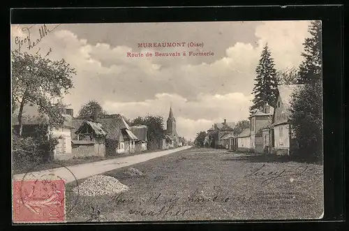 AK Mureaumont, Route de Beauvais à Formerie