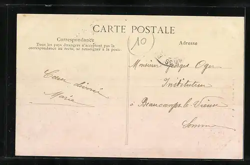 AK Romescamps, La Mairie et la Poste