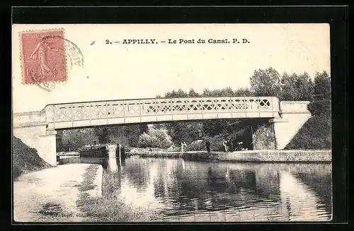 AK Appilly, Le Pont du Canal P. D.