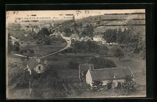 AK Pont-Sainte-Maxence, Panoramaansicht der gesamten Ortschaft