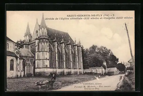 AK Saint-Germer-de-Fly, Abside de l`Eglise abbatiale et Chapelle