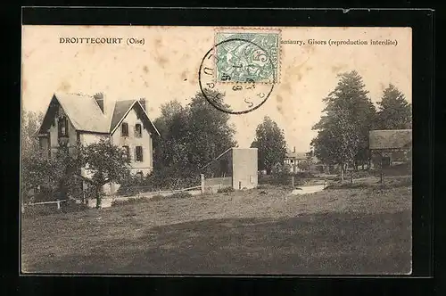 AK Droittecourt, Gisors, vor der Stadtvilla