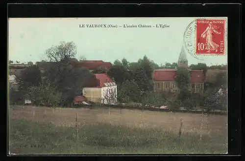 AK Le Vauroux, L`ancienne Chateau, L`Eglise