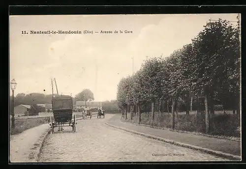 AK Nanteuil-le-Haudouin, Avenue de la Gare