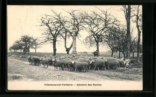 AK Villeneuve-sur-Verberie, Calvaire des Pointes