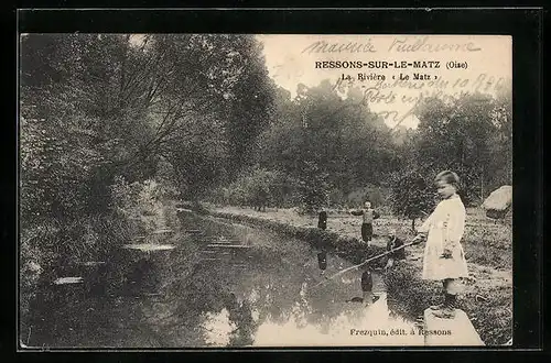 AK Ressons-sur-le-Matz, La Riviere Le Matz