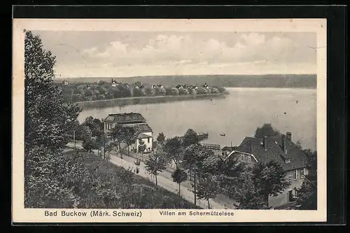 AK Bad Buckow /Märk. Schweiz, Villen am Schermützelsee