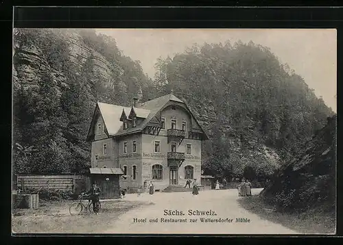 AK Hohnstein i. Sa., Hotel und Restaurant zur Waltersdorfer Mühle