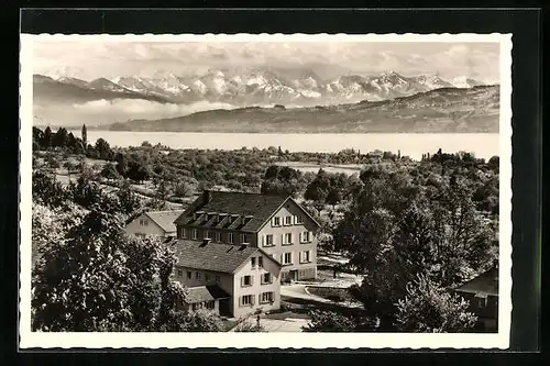 AK Kressbronn am Bodensee, vor dem Altenheim und Erholungsheim der Inneren Mission, Blick über Haus Ottenberg