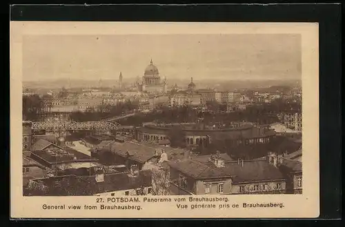 AK Potsdam, Panorama vom Brauhausberg