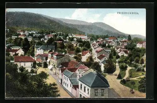 AK Friedrichroda, Teilansicht mit Strassenpartie