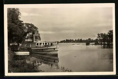 AK Plaue / Havel, Dampfer an der Schleuse