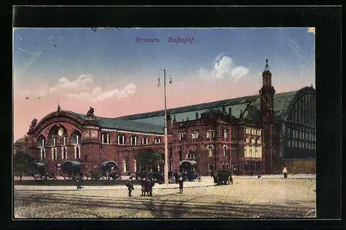 AK Bremen, Blick zum Bahnhof