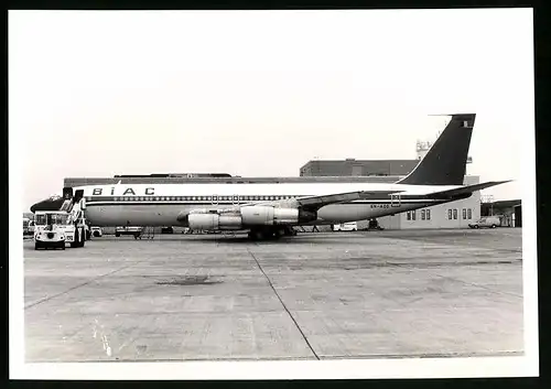 Fotografie Flugzeug Boeing 720, Passagierflugzeug BIAC, Kennung 5N-AOO