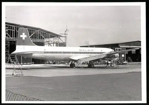 Fotografie Flugzeug Douglas DC-6, Passagierflugzeug Balair, Kennung HB-IBZ