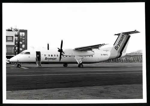 Fotografie Flugzeug Dash 8, Passagierflugzeug Brymon, Kennung G-BRYJ