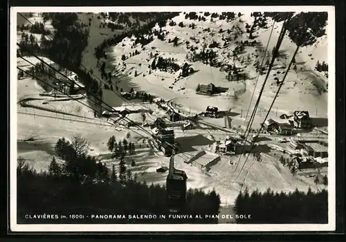 AK Clavières, Panorama salendo in Funivia al pian del sole
