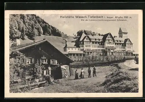 AK Wasach-Tiefenbach i. bayer. Allgäu, Heilstätte Wasach, Für die Landesversicherungsansalt Schwaben