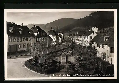 AK Calmbach bei Wildbad i. Schwarzwald, Kriegerdenkmal