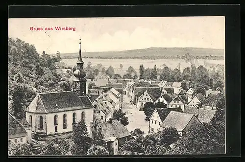 AK Wirsberg, Teilansicht mit Strassenpartie und Kirche