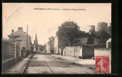 AK Cinq-Mars-la-Pile, L`Entrée du Bourg, Côté Est