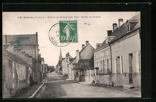 AK St-Quentin, Entrée du Bourg côté Est, Route de Genillé