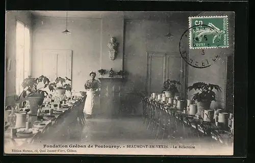 AK Beaumont-en-Vexin, Fondation Gréban de Pontourny, Le Réfectoire