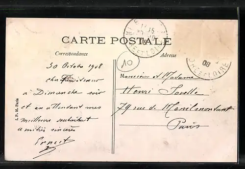 AK Esvres, Vue Panoramique prise de Beaulieu