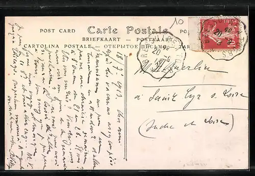 AK Neuil, Facade Ouest et portail Sud de l`église