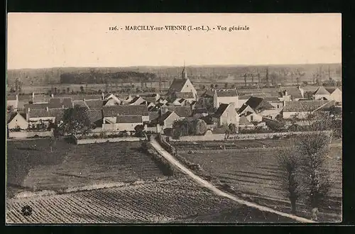 AK Marcilly-sur-Vienne, Vue générale