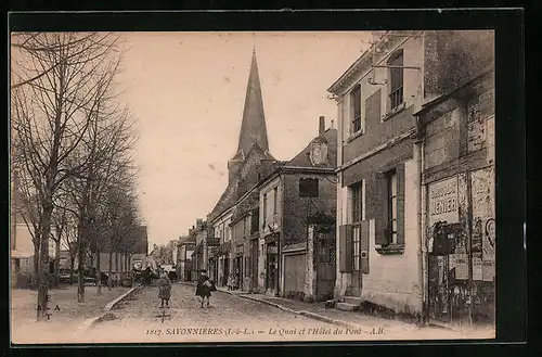 AK Savonnières, Le Quai et l`Hôtel du Pont