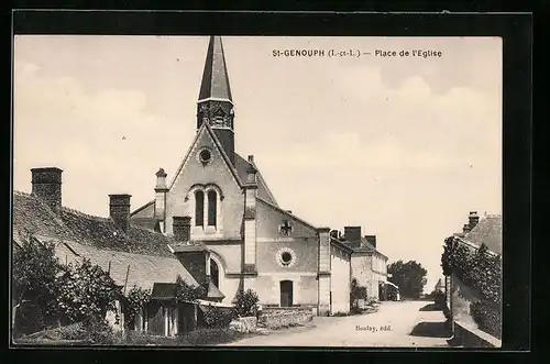 AK St-Genouph, Place de l`Eglise