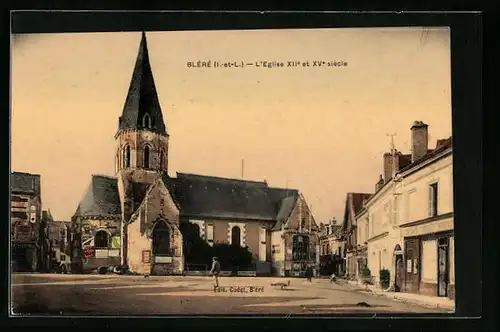 AK Bléré, L`Eglise XIIe et XVe siècle