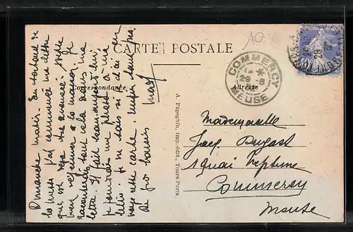 AK Rochecorbon, Place de la Mairie