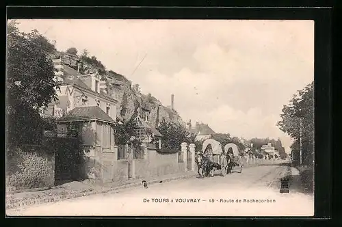 AK Rochecorbon, De Tours à Vouvray, Route de Rochecorbon