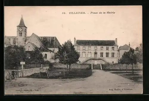 AK Villaines, Place de la Mairie