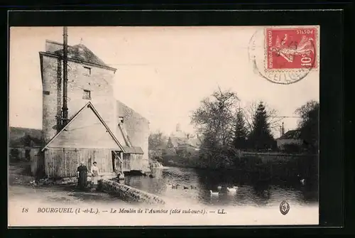 AK Bourgueil, Le Moulin de l`Aumône côté sud-ouest