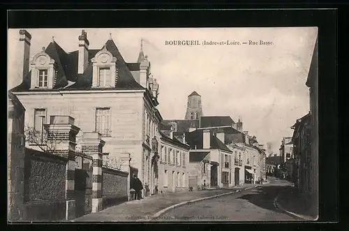 AK Bourgueil, Rue Basse, Strassenpartie