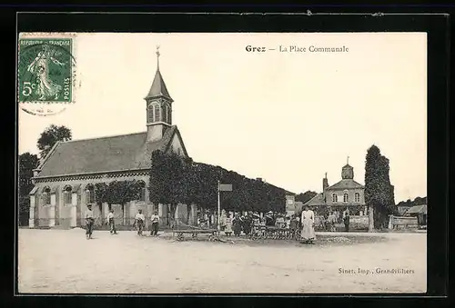AK Grez, La Place Communale, L`Eglise