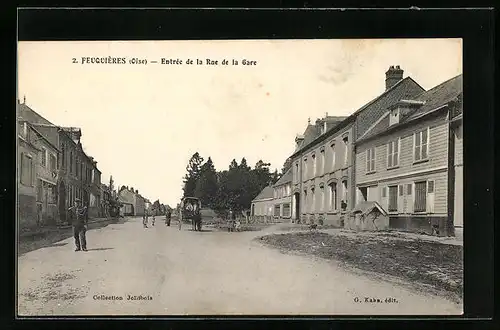 AK Feuquieres, Entree de la Rue de la Gare