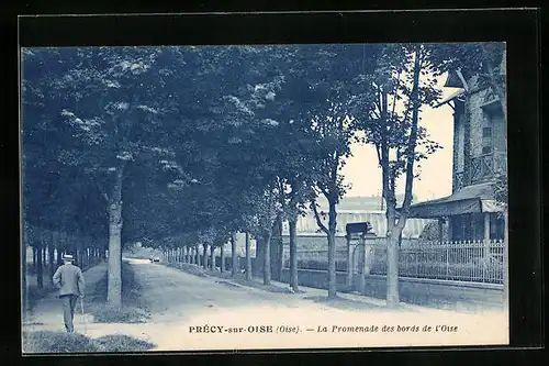 AK Precy-sur-Oise, La Promenade des bords de l`Oise